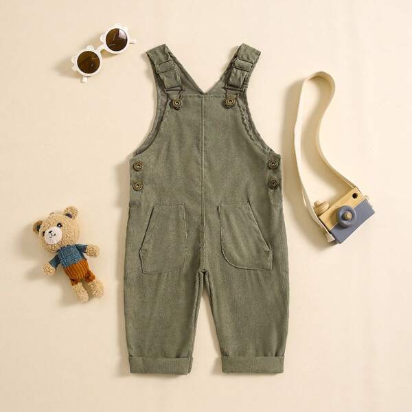 Pantalones Largos Para Bebés Con Tirantes Informales Y Acordonados Para El Verano