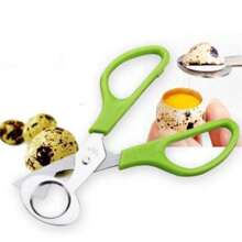 Stainless Steel Quail Egg Cutter Scissors Pigeon Bird Quail Egg Cutter Opener  Kitchen Clipper Tool - Green - View 4