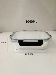 玻璃食品儲存餐食準備容器附蓋子,密封玻璃午餐盒,防漏玻璃,適用於微波爐、烤箱、冰箱和洗碗機