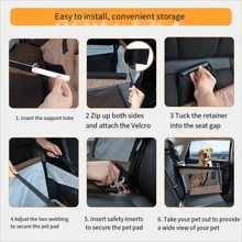 Große Neue Autositz Haustierträger / Katzenkäfig / Faltbare Hunde Tragetasche Mit Atmungsaktivem Netzmuster & Barrierenetz