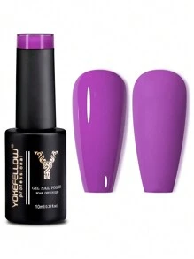 1入組10ML YOKEFELLOW紫色UV凝膠指甲油，UV LED半永久性夏季指甲凝膠油，適用於家用和美甲沙龍贈品 - 紫色 - 查看 3