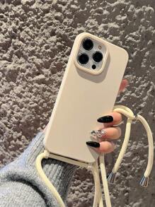 Large Hole Diagonal Cross Body Lanyard Shockproof Protective Phone Case Compatible With Apple IPhone 16, 15, 14, 13, 12, 11 Pro Max
