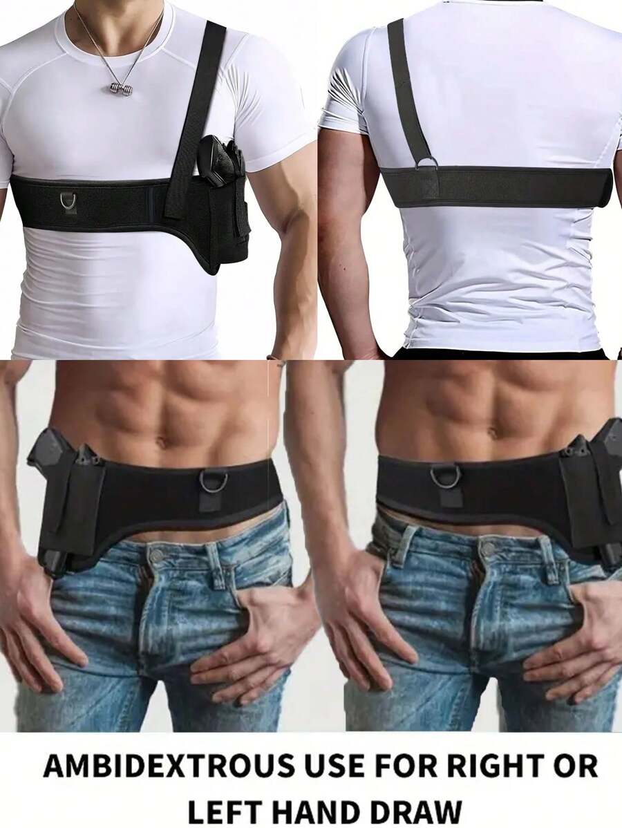 1pc Deep Conceal Shoulder Gun Holster, Unisex Armpit Pistol Holster