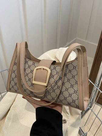 女士復古時尚色彩對比肩袋,優雅輕奢pu材質手挽包,休閒小方包,適用於女士日常使用