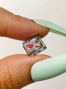 1 chiếc Vòng tay cặp đôi thời trang hàng đầu dành cho ngày lễ tình nhân năm 2025 Bướm & Gấu DIY dạng mô-đun bôi trơn, Phụ kiện làm đồ trang sức bằng thép không gỉ, Thích hợp làm quà tặng ngày lễ, tiệc tùng, phụ kiện trang phục hàng ngày - Bạc - Xem 115