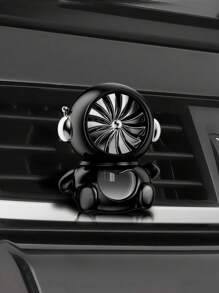 1pc Car Aromatherapy Vent Clips, Astronaut Design Air Freshener, Rotating Fan Fragrance Diffuser, Long-Lasting Subtle Scent