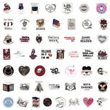 110PCS Dark Romance Czytelnicy Naklejki Naklejki winylowe Album, Pamiętnik, Laptop, Zderzak, Deskorolka, Butelki na wodę, Komputer, Telefon, Kreskówka, Kask, Naklejki samochodowe, Artykuły szkolne, Powrót do szkoły
