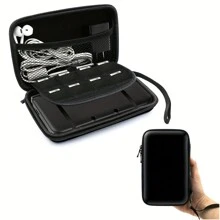 DALUHE 3ds Xl收納盒,eva防水硬殼保護盒,附可拆卸手腕帶,適用於new 3ds Xl,3ds Xl,3ds Ll,2ds Xl或dsi,ds Lite