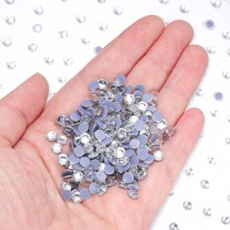 Glass Hotfix Rhinestones, 0.47 To 2.51 Inch Flat Bottomed Circular Rhinestone, Suitable For Clothing, Shoes, Hats, Jewelry Accessories