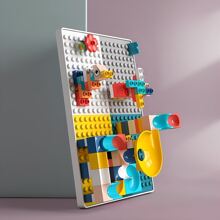 80PCS Multifunctionele Kinder Speelgoed Tafel Vakantie Cadeau Goedkope Magische Bouwsteen Tafel Wordt Geleverd Met 80 Grote Deeltjes Bouwstenen Kamerdecoratie Kerstcadeaus Kleur Blok Kleurblokken, Kindertafel, Kinderkamer, Tafel Voor Kinderen - Blauw - Bekijken 8