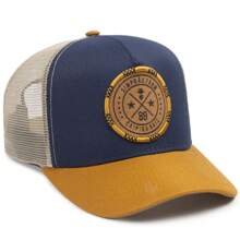 Men Baseball Cap Street - Blue/Caramel - View 2