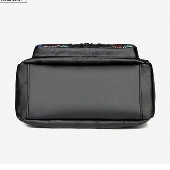 New Soft Texture Women's Bag Fashionable And Atmospheric Shoulder Bag Versatile Crossbody Bag Large Capacity Flower Pattern Zipper Orientation Random