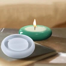 1pc Diy Crystal Resin Mould For Candle Holder, Storage Tray, Decoration, Silicone Mold For Pen Holder, Flower Pot