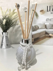 Vidro para Aromatizador Difusor de Ambiente lavabo banheiro luxo aspiral - Branco - Visão 1