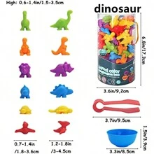 1 set de jucării de numărat cu grafică din TPE cu desene animate, jucării educative amuzante și creative pentru copii