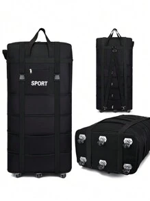 158 Túi du lịch cỡ lớn có thể gập lại, Túi du lịch dung tích lớn, Phụ kiện du lịch di động, Đồ dùng học tập du lịch, Đồ dùng cắm trại, đồ dùng cần thiết khi đi bộ đường dài, Đồ dùng học tập du lịch, Đồ dùng học tập du lịch mùa hè - màu đen - Xem 1