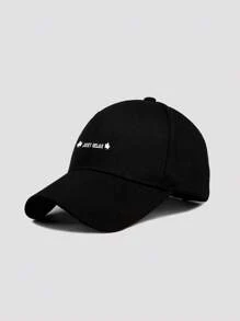 1pc Men Healing Short Sentence English Maple Leaf Printed Adjustable Baseball Cap, Suitable For Daily Wear And Travel - Multicolor - View 2