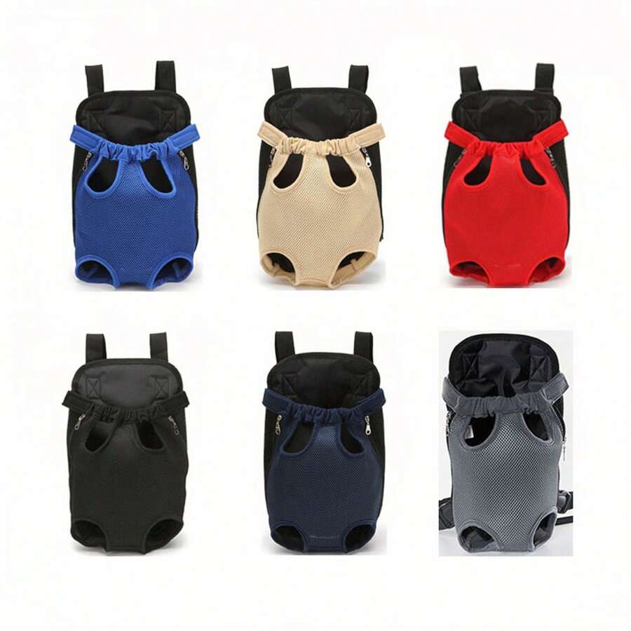 1 Miếng Lưới thoáng khí Ba lô địu thú cưng , Mặt trước Túi đeo chéo ngực Đối với Chó nhỏ Và Mèo , Di động ngoài trời Thú cưng Túi du lịch - Màu be - Xem 1