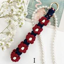 Boho 1pc Bohemian Daisy Flower Keychain With Braided Wrist Strap For Diy, Handmade, Cellphone, Handbag Decoration, Keyring Lanyard Gift Souvenir Car Accessories Bag Charm School Cute Goth Y2k - Multicolor - View 13