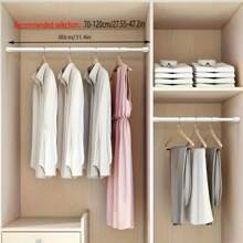 FEPK 1 件/2 件可调节浴室浴帘杆支架、鞋柜架、壁挂式窗帘钩、毛巾杆钩、厨房卧室客厅配件家居浴室装饰秋季装饰浴室配件返校 - 彩色 - 查看 4