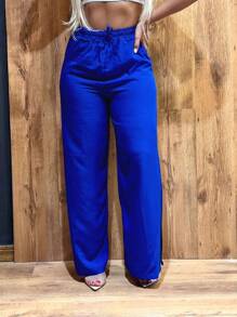Women Pants - 寶藍色 - 查看 1