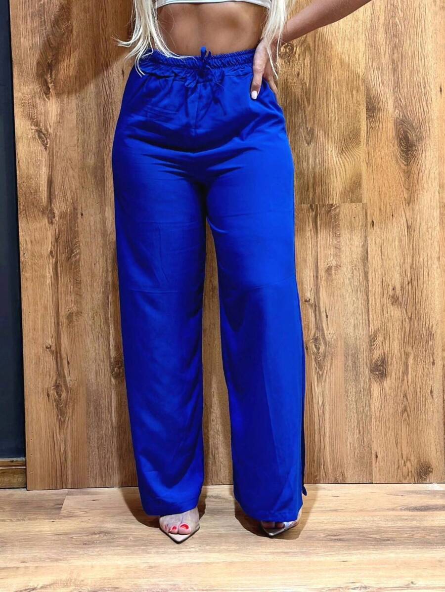 Women Pants - 寶藍色 - 查看 1