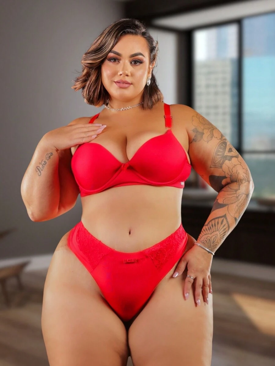 Plus Size Pajama Sets - 彩色 - 查看 1