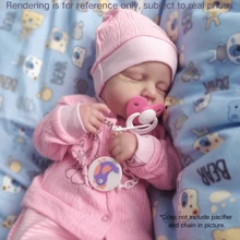 Decoración navideña Muñeca bebé reborn de 50 cm con pelo pintado y Body de tela (sin género) - Mejor regalo para niños en Navidad (algunas partes aleatorias), decoración para el hogar, muñeca bebé, muñeca reborn, muñeca, muñecas recién nacidas, cochecitos de muñecas, muñecas de 20 cm, muñecas OMG, reborn, muñeca bebé realista