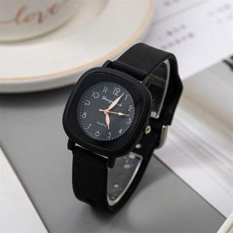 1pc Luxury Circular  Watch Women  Watches  Silicone Strap Ladies Quartz WristWatch Girls Holiday Gifts For Women
