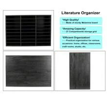 Wood File Sorter Archaize Color Mail Center Magazine Holder Paper Storage Cabinet Classroom Keepers Mailbox For Home & Office,27 Slots - 深灰色 - 查看 4