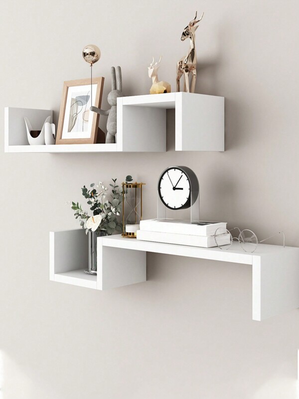 1 Pezzo Mensola da Parete Montata per Soggiorno/Camera da Letto, Stile Minimalista Design a Griglia Creativa Combinazione Libera, Accessori per la Casa Autunnali, Decorazione per la Stanza