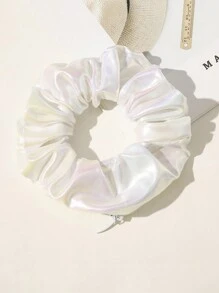 1 件裝女式多色閃亮 Pu 拉鍊結髮帶時尚髮飾適合日常佩戴、派對、時裝秀街頭 - 彩色 - 查看 11