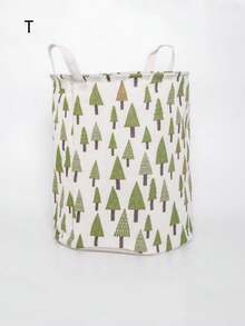 1pc Simple Style Fabric Laundry Basket, Household Clothes Storage Basket, Laundry Hamper For Bathroom - Multicolor - View 9