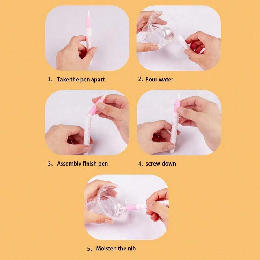 Magic Water Painting Book, Thick Drawing Pad With Brush, Multicolor Set