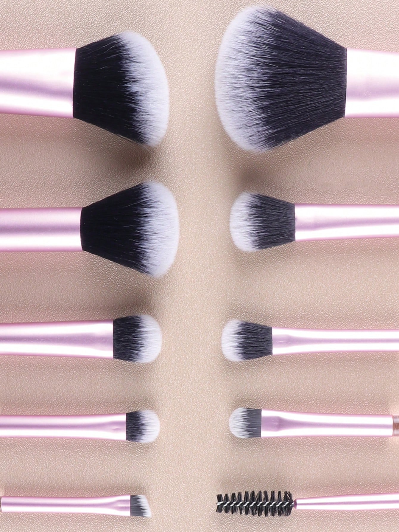 مجموعة فرش مكياج كلاسيكية وردية متعددة الوظائف 10...