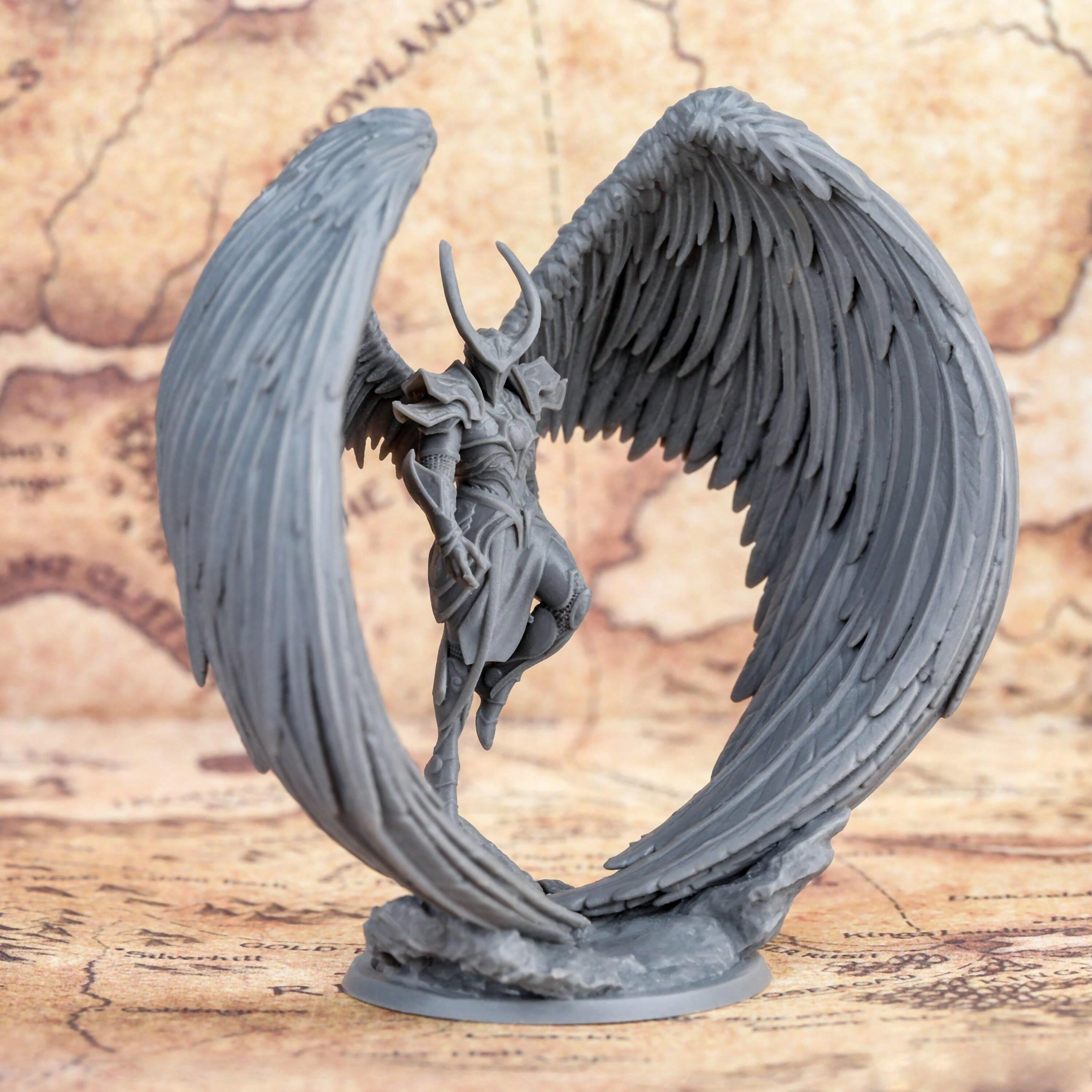 Angel Fighter Human Miniatures Fantasy 3D Printed Miniature Role Playing Miniature For TableTop