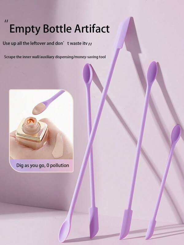 Makeup Spatula Silicone Spatula Set Mini Small Spatula For Food Bottle Beauty Spatula Tiny Lotion Jar Scraper To Get Last Of Makeup Out