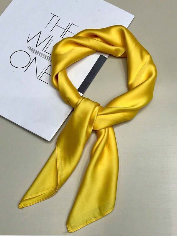 1pc Solid Color Elegant Unique Classic Lightweight Versatile Women Scarf For Spring & Autumn