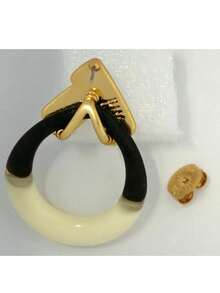 Er-moderna Pendientes De Resina En Tres Tonos Para Mujeres - Resina en forma de gota empalmada de tres colores. - Ver 5