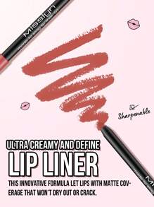 Misslyn 3支装持久唇线笔套装，持久显色，顺滑配方，防水防汗，质地细腻易上妆，色泽鲜艳，适合Y2K妆容、派对、海滩、旅行、度假、露营、户外活动、新年、情人节等场合，是时尚女孩的理想礼物，也适合节日、校园、春节、情人节等场合。纯素配方，不含动物成分。 - Shade 05+124+01 - 查看 6