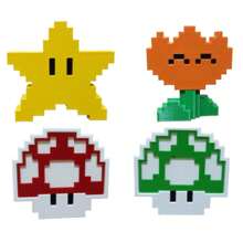 Bonecos Power Up Super Mari0 Presente Colecionáveis Gamers 4 pcs - Vermelho - Visão 1