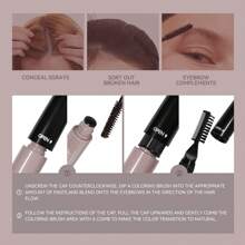 SHE LOVES Pluma Temporal De Tinte De Cabello, Lápiz De Tinte De Cabello Para Cubrir El Cabello Blanco Y Gris, Palo Duradero Del Tinte De Cabello, Corrector De Raíces Del Cabello Para Camuflar Al Instante El Cabello Gris #01 Marrón Oscuro