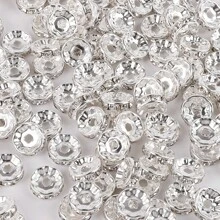 100 Miếng 8mm Tròn Pha lê Spacer Hạt , Pha lê Glass Hạt , Spacer Hạt Đối với Làm Dây chuyền Nhẫn Vật rủ xuống Đồ trang sức - 8mm/100 Cái - Xem 13
