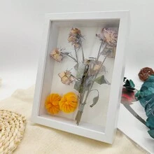 1 Miếng Qủa tặng Đóng hộp Creative Hoa khô Khung ảnh Với giá đỡ , Xu hướng: Cắt giảm Dày Trưng bày Khung tranh , DIY Khung trang trí - trắng - Xem 4