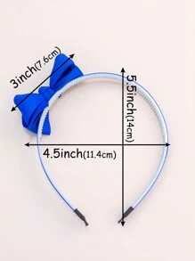 1set/4pcs Solid Blue Themed 3 Inch Grosgrain Ribbon Bowknot Hairclips For Toddler, With Anti-Slip Grips, Cute Hair Accessories For School, Outdoor And Home Use, All Seasons