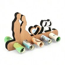 Giftota - Original Birthday Money Gift Wood - Money Gift For Bicycle - Aeroplane - Wedding - Ship - Car Wooden Gifts - Money Gift For Friends, Family, Lovers, Cyclists - Multiple Styles - 戀人 - 查看 1