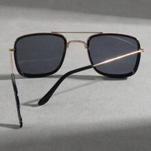 1 Pc Boy/Girl/Kids Square Metal Frame Vintage Fashion Glasses, Outdoor Travel Decorative Glasses