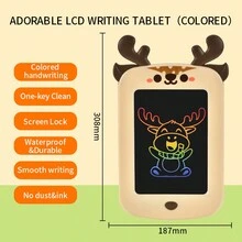 Deer Design Unicorn Lcd Writing Tablet, Reusable Electronic Handwriting Board With Animal Drawing For Learning And Doodling, Toy Made Of Abs - Multicolor - View 8