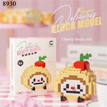 Juguetes de bloques de construcción de comida adorables, manualidades DIY, regalo ideal para amigos, cumpleaños, arte de escritorio, ¡obra de arte increíble! Regalo de vuelta a la escuela / nueva escuela, decoración de habitación, regalos navideños Bloques de color Bloques de color