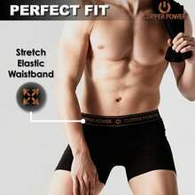 Copper Power Essential Cotton Men's Boxer Brief – 6 Pc Pack, Men's Underwear Boxer Briefs, Soft & Comfortable Waistband, Anti-Chafing - 灰色 - 查看 5
